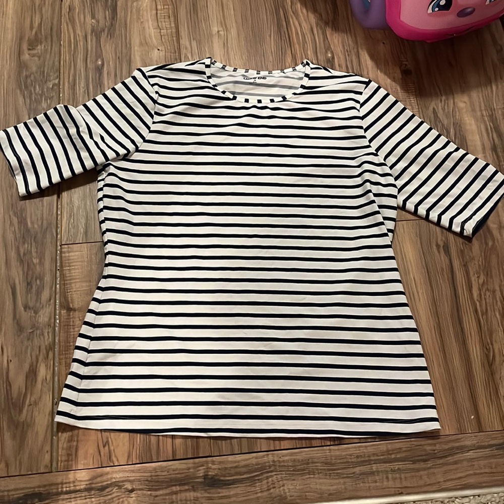 Lands End Elbow Sleeve Swim Shirt